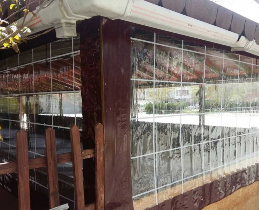 Karaburun Tente Pergola, Şeffaf Stor